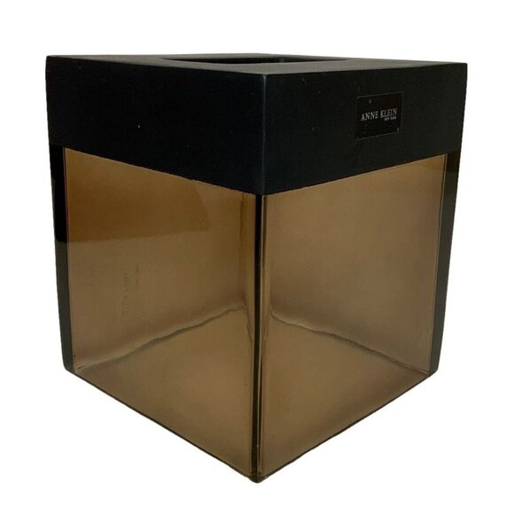 Decor Other - Anne Klein New York Tissue Box Holder Black Brown Acrylic Bathroom Decor